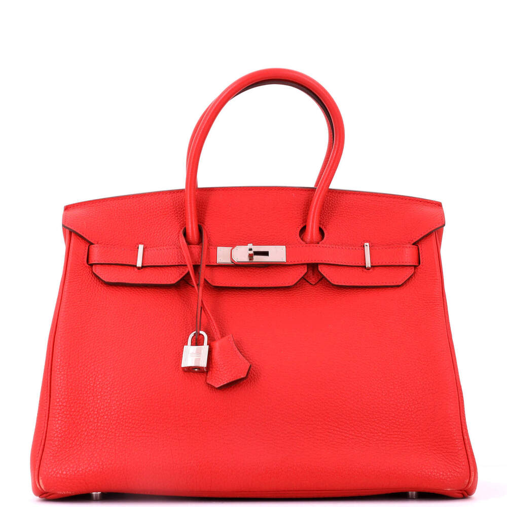 Hermes Birkin 35 Red Togo with Palladium Hardware